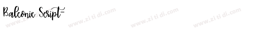 Balconie Script字体转换